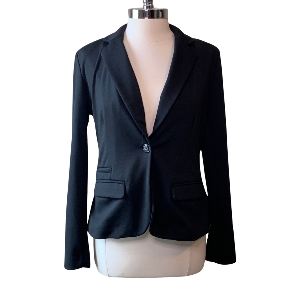 MERONA Black Ponte Jacket Medium Single Button